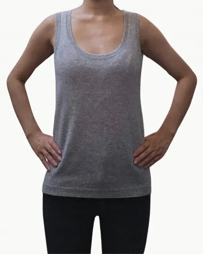 27 Miles Malibu Violette Cashmere Tank Top In Heather Grey In Gray