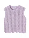 27 Miles Malibu Women's Anora Crochet Sweater Vest In Indigo Purple In Purple