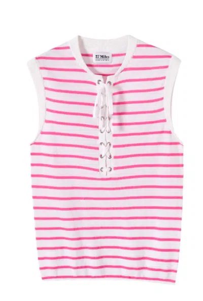 27 Miles Malibu Women's Hailey Top In Rose In White