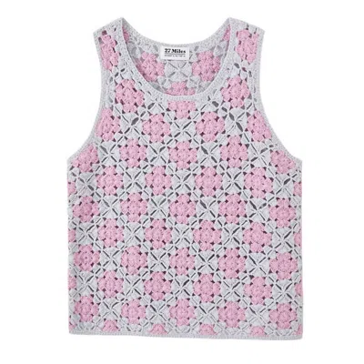 27 Miles Malibu Women's Ivana Crochet Top In Fuchsia In Pink