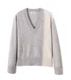 27 MILES MALIBU WOMEN'S JAINA V-NECK SWEATER IN HEATHER GREY