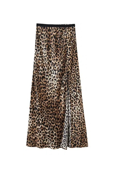 27 Miles Malibu Women's Yennifer Midi Skirt In Leopard In Brown