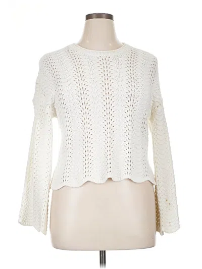 Pre-owned 27 Miles Pullover Sweater In White