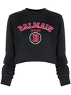 BALMAIN 对比LOGO套头衫