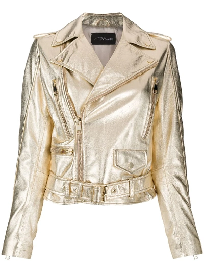 Manokhi Metallic Biker Jacket