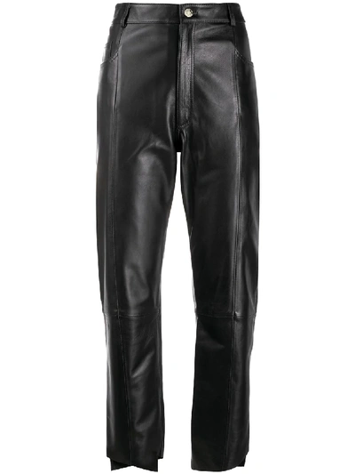 Manokhi Cropped Panelled Trousers In Black
