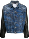 MOSCHINO WARPED LOGO DENIM JACKET