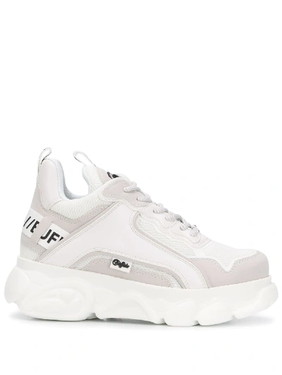 Buffalo Chain Sneakers In White Tech/synthetic