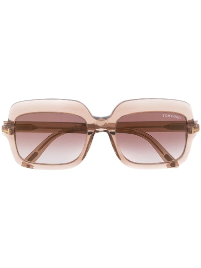 Tom Ford Wallis Square Sunglasses In Neutrals