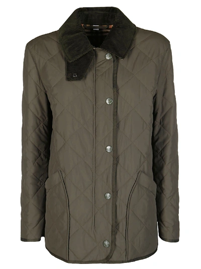 Burberry Army Green Cottn Blend Jacket
