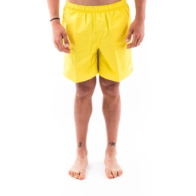 Stussy Logo Swimming Shorts In Yellow