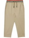 BURBERRY STRIPED WAISTBAND TROUSERS