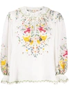 ZIMMERMANN CARNABY EMBROIDERED BIRD TOP