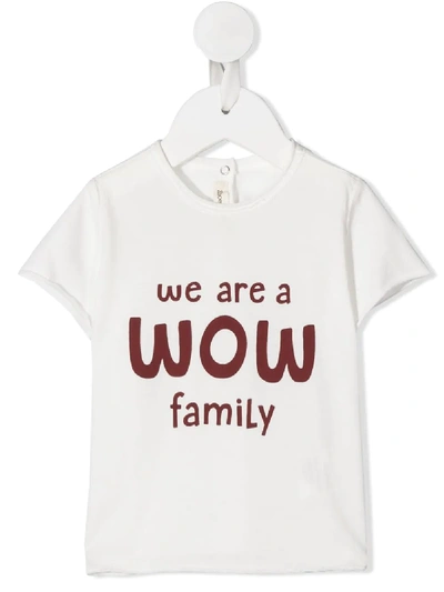 Zhoe & Tobiah Babies' Slogan Print T-shirt In White