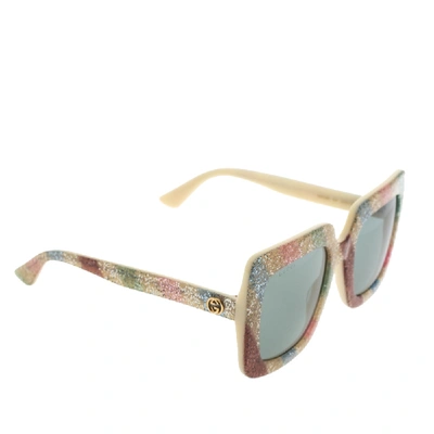 Pre-owned Gucci Multicolor Glitter Gg0328s Oversized Square Sunglasses