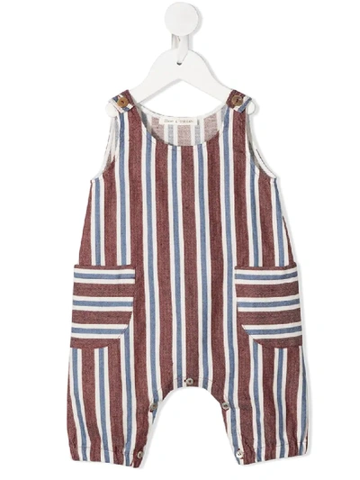 Zhoe & Tobiah Babies' Striped Print Rompers In Red