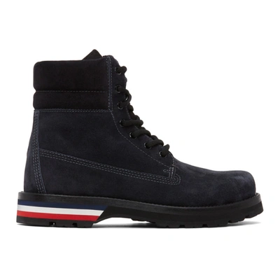 Moncler Black Suede Vancouver Boots In 927 Black
