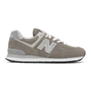 New Balance Men's Classic 574 Low Top Sneakers In Grey/white