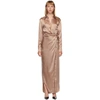 ALEXANDER WANG T PINK SILK TWIST LONG DRESS