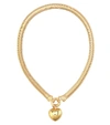 TIMELESS PEARLY HEART GOLD-PLATED NECKLACE,P00475010