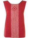 Voz Estrella V-back Top In Red