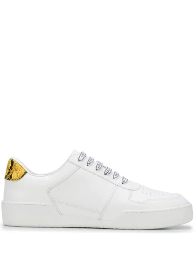 Versace Logo Lace-up Sneakers In White