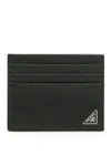 Prada Triangle Cardholder In Black