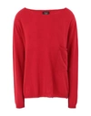 OTTOD'AME OTTOD'AME WOMAN SWEATER RED SIZE S MERINO WOOL, CASHMERE