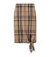BURBERRY TIE-FRONT CHECK SKIRT,15512163