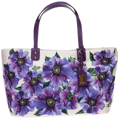 Dolce & Gabbana Medium Beatrice Shopping Tote Bag In Viola