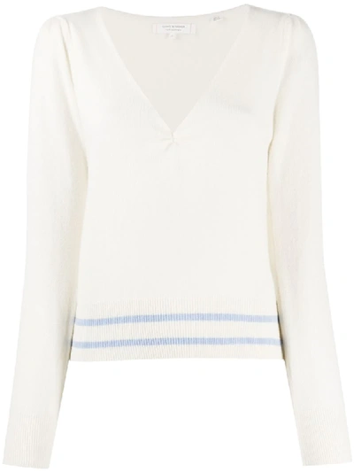 Chinti & Parker Logo Cashmere Jumper In Neutrals