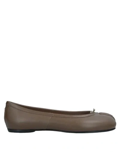 Maison Margiela Ballet Flats In Military Green