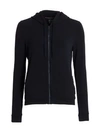 Majestic Hooded Zip-up Sweatshirt In Black