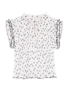 GANNI Dotted Cap-Sleeve Top