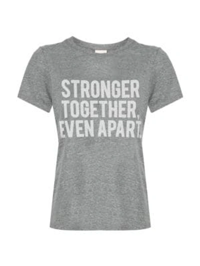 Cinq À Sept Strong Together T-shirt In Heather Grey White