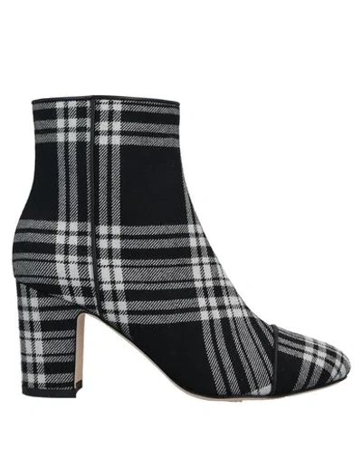 Polly Plume Ally Tartan Ankle Boots In Black
