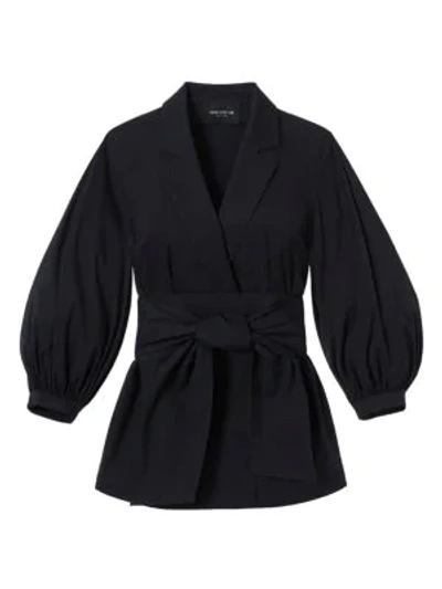 Lafayette 148 Plus-size Classic Stretch Cotton Wexler Jacket In Black