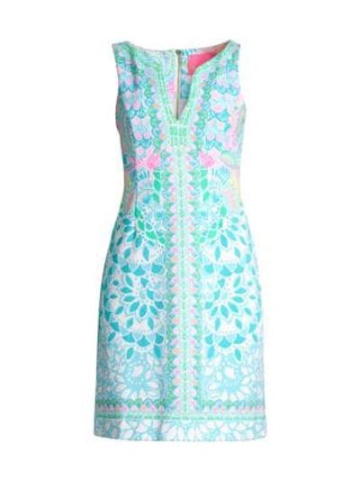 Lilly Pulitzer Women's Jane Floral Shift Dress In Multi Caribbean Citrus Engineered Knit Dress