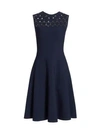 AKRIS PUNTO Polka Dot Fit-&-Flare Dress