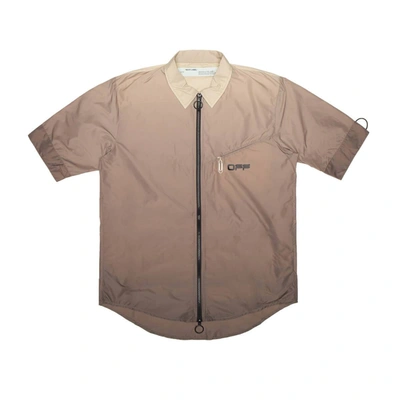 Off-white Gradient Rivel Trail Shirt In Brown