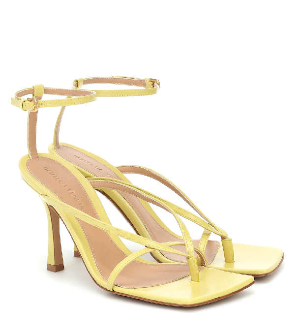 Bottega Veneta Stretch Leather Sandals In Yellow | ModeSens