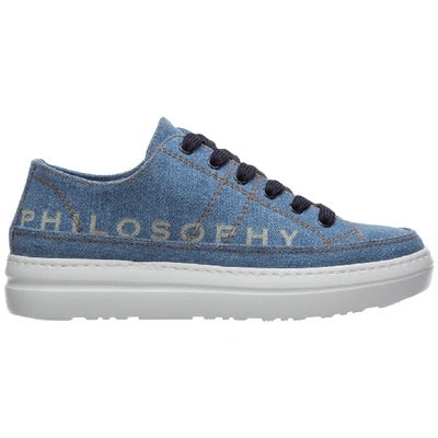 Philosophy Di Lorenzo Serafini Women's Shoes Leather Trainers Trainers In Blue