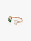 SHAY 18K ROSE GOLD FLOATING EMERALD AND DIAMOND RING,SR323RG1814808520