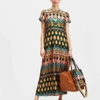 La Doublej Swing Geometric Print Dress In Rio Verde