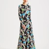 La Doublej Long-sleeve Swing Dress In Winter Rose Nero