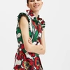 La Doublej Short And Sassy Dress In Big Blooms Bianco In Big Blooms Bianco