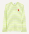 Comme Des Garçons Play Striped Long-sleeve T-shirt In Green