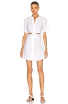 ALEXANDER WANG T CRISP POPLIN MINI SHIRT DRESS,TBBY-WD166