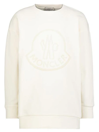 Moncler Kids Sweatshirt For Girls In Cream
