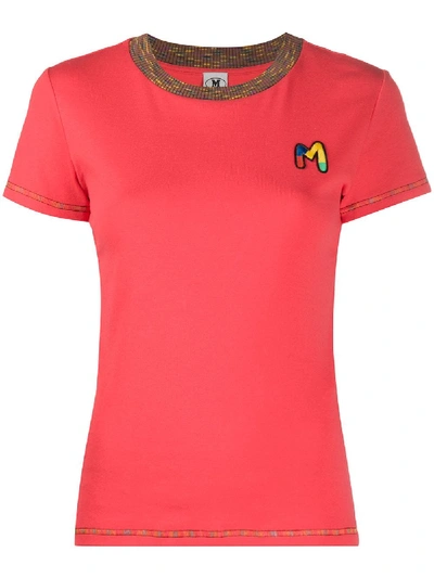 M Missoni Embroidered M T-shirt In Red